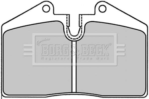 BORG & BECK Комплект тормозных колодок, дисковый тормоз BBP1227